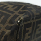 FENDI Zucca Canvas Hand Bag Brown Black Silverep5241