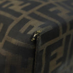 FENDI Zucca Canvas Hand Bag Brown Black Silverep5241