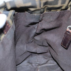 FENDI Zucca Canvas Hand Bag Brown Black Silverep5241