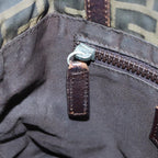 FENDI Zucca Canvas Hand Bag Brown Black Silverep5241