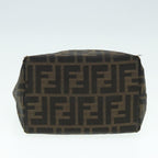 FENDI Zucca Canvas Hand Bag Brown Black Silverep5241
