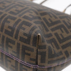 FENDI Zucca Canvas Tote Bag Brown Black goldep5268