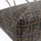 FENDI Zucca Canvas Tote Bag Brown Black goldep5268