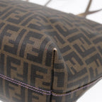 FENDI Zucca Canvas Tote Bag Brown Black goldep5268