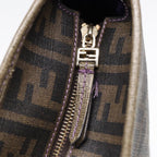 FENDI Zucca Canvas Tote Bag Brown Black goldep5268