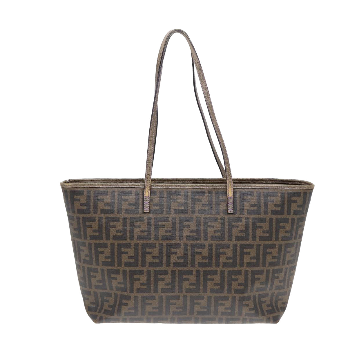 FENDI Zucca Canvas Tote Bag Brown Black goldep5268