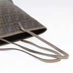 FENDI Zucca Canvas Tote Bag Brown Black goldep5268
