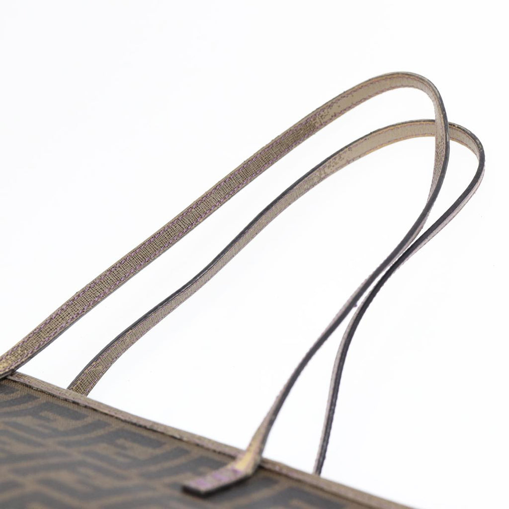 FENDI Zucca Canvas Tote Bag Brown Black goldep5268