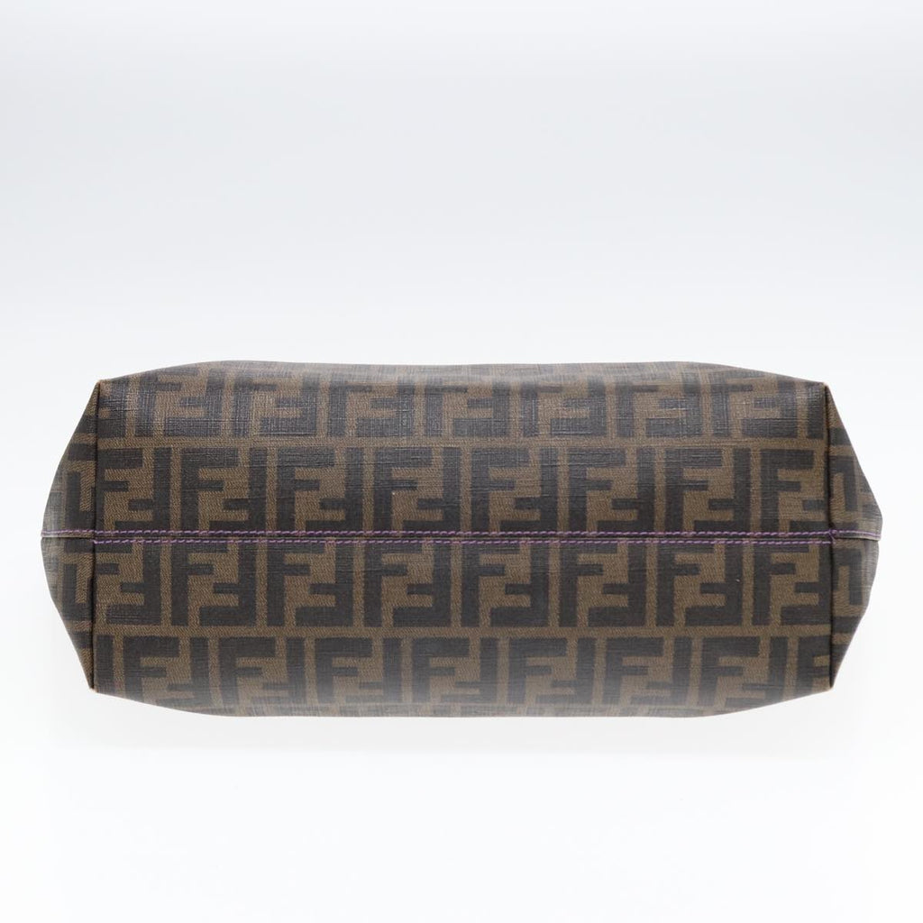 FENDI Zucca Canvas Tote Bag Brown Black goldep5268
