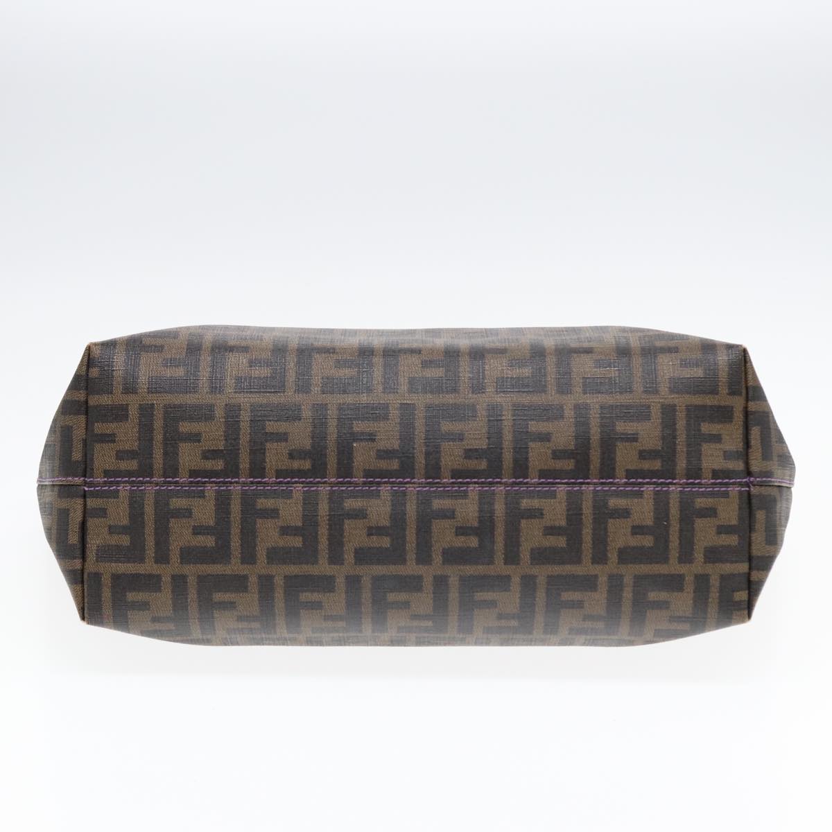 FENDI Zucca Canvas Tote Bag Brown Black goldep5268