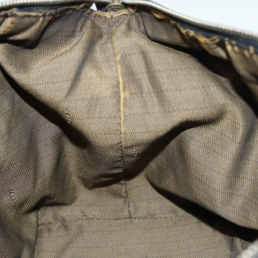 FENDI Zucca Canvas Vanity Bag Brown Black goldep5316