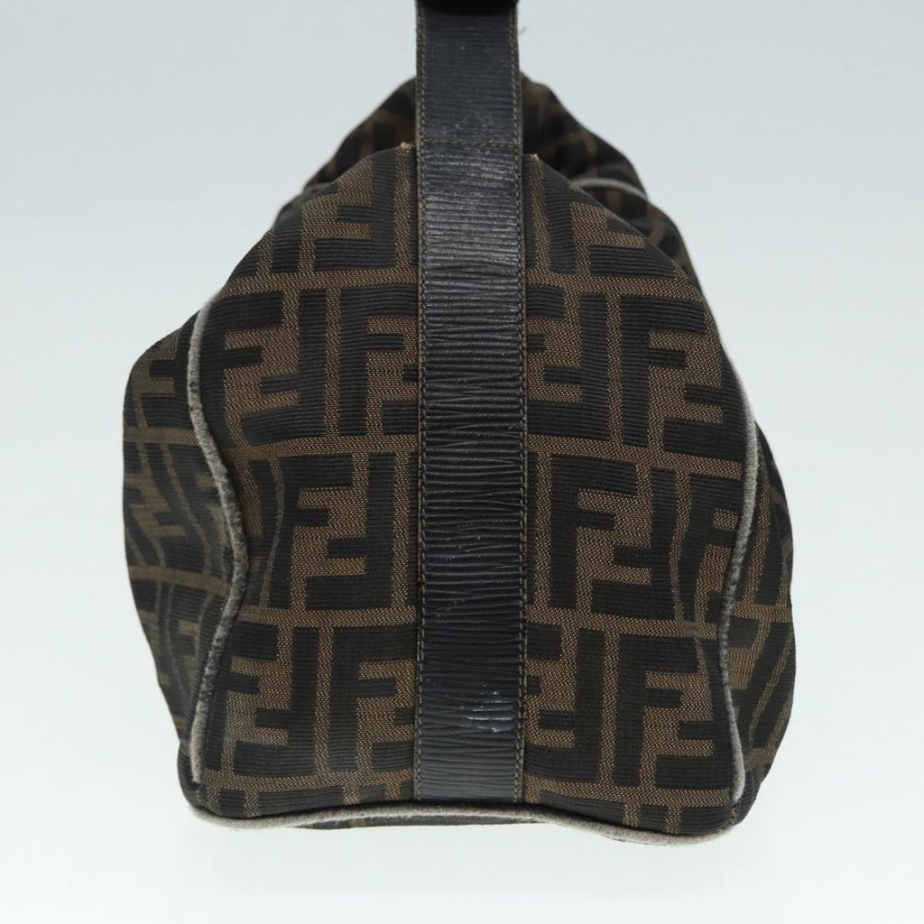 FENDI Zucca Canvas Vanity Bag Brown Black goldep5316