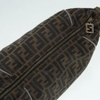 FENDI Zucca Canvas Vanity Bag Brown Black goldep5316