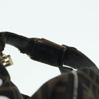 FENDI Zucca Canvas Vanity Bag Brown Black goldep5316