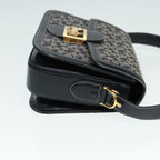 CELINE C Sulky Shoulder Bag Navy Gold Auth ep5332