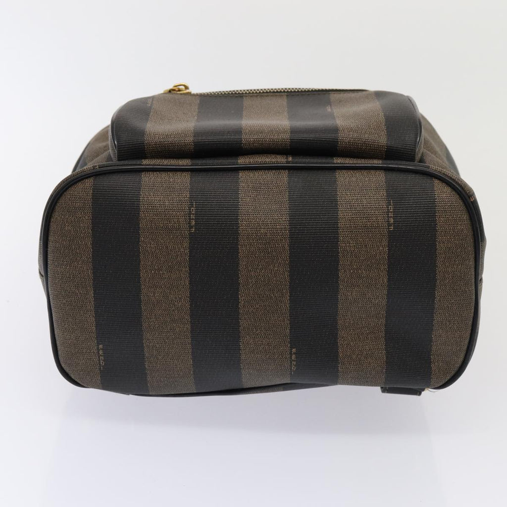 FENDI Pecan Canvas Backpack Brown Black goldep5348