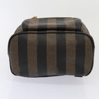 FENDI Pecan Canvas Backpack Brown Black goldep5348