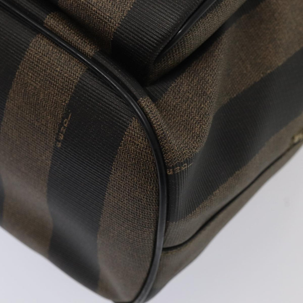 FENDI Pecan Canvas Backpack Brown Black goldep5348