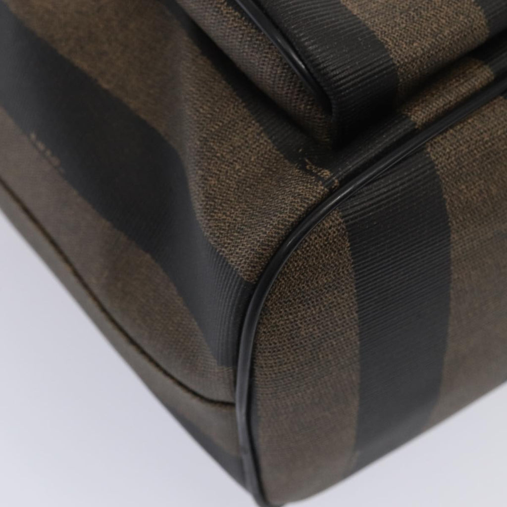 FENDI Pecan Canvas Backpack Brown Black goldep5348