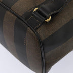 FENDI Pecan Canvas Backpack Brown Black goldep5348