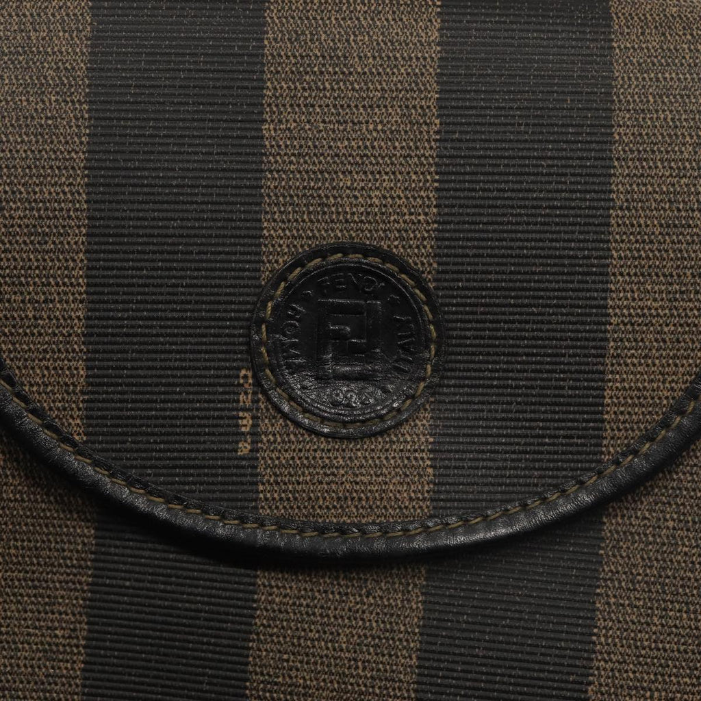 FENDI Pecan Canvas Backpack Brown Black goldep5348