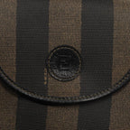 FENDI Pecan Canvas Backpack Brown Black goldep5348