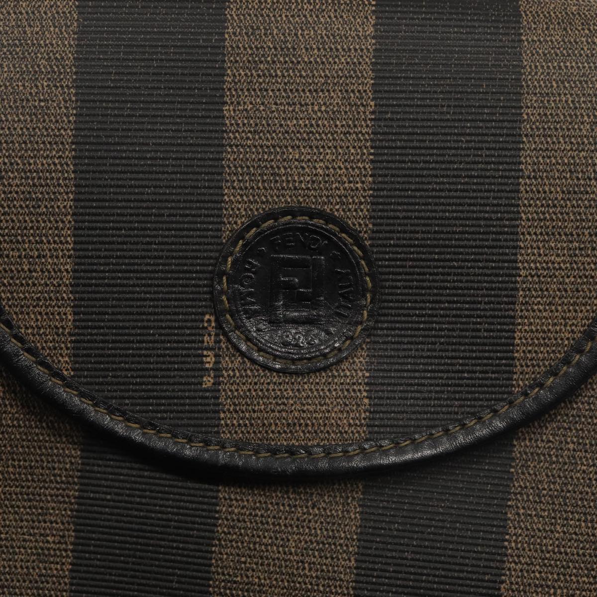 FENDI Pecan Canvas Backpack Brown Black goldep5348