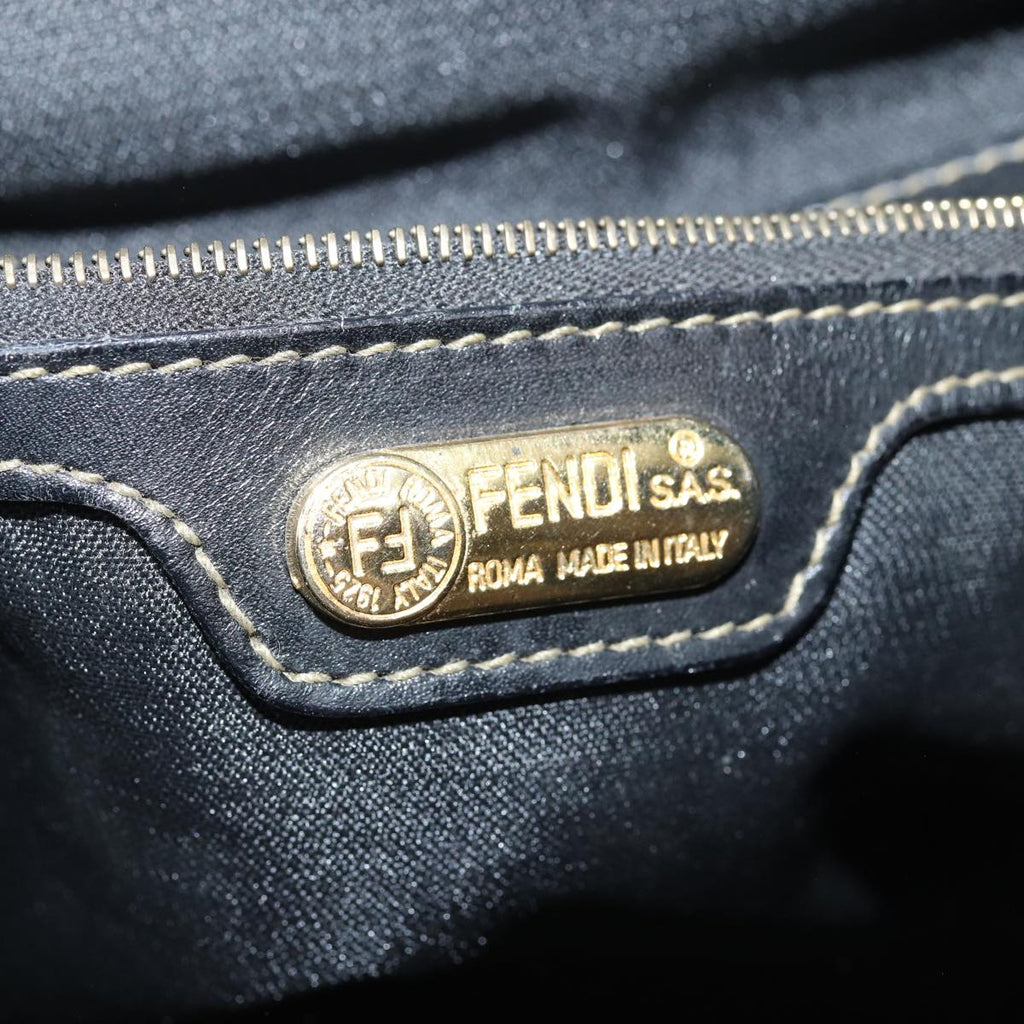 FENDI Pecan Canvas Backpack Brown Black goldep5348