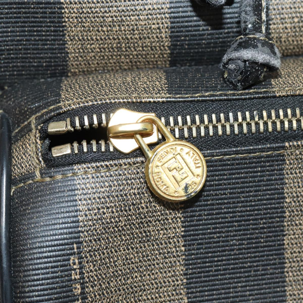 FENDI Pecan Canvas Backpack Brown Black goldep5348