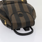 FENDI Pecan Canvas Backpack Brown Black goldep5348