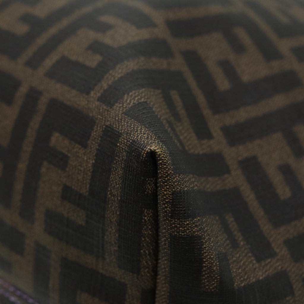 FENDI Zucca Canvas Tote Bag Brown Black goldep5351