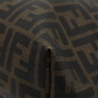 FENDI Zucca Canvas Tote Bag Brown Black goldep5351