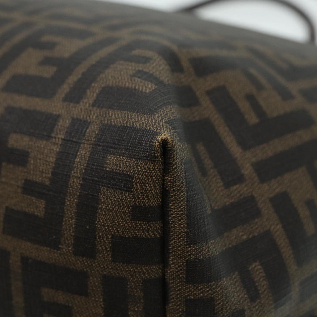 FENDI Zucca Canvas Tote Bag Brown Black goldep5351