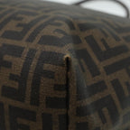 FENDI Zucca Canvas Tote Bag Brown Black goldep5351