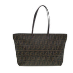 FENDI Zucca Canvas Tote Bag Brown Black goldep5351