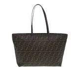FENDI Zucca Canvas Tote Bag Brown Black goldep5351