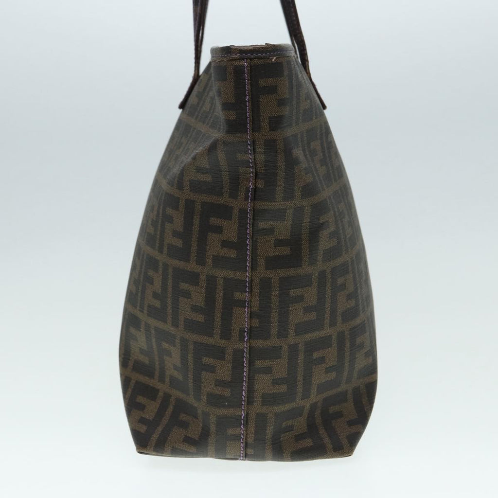 FENDI Zucca Canvas Tote Bag Brown Black goldep5351
