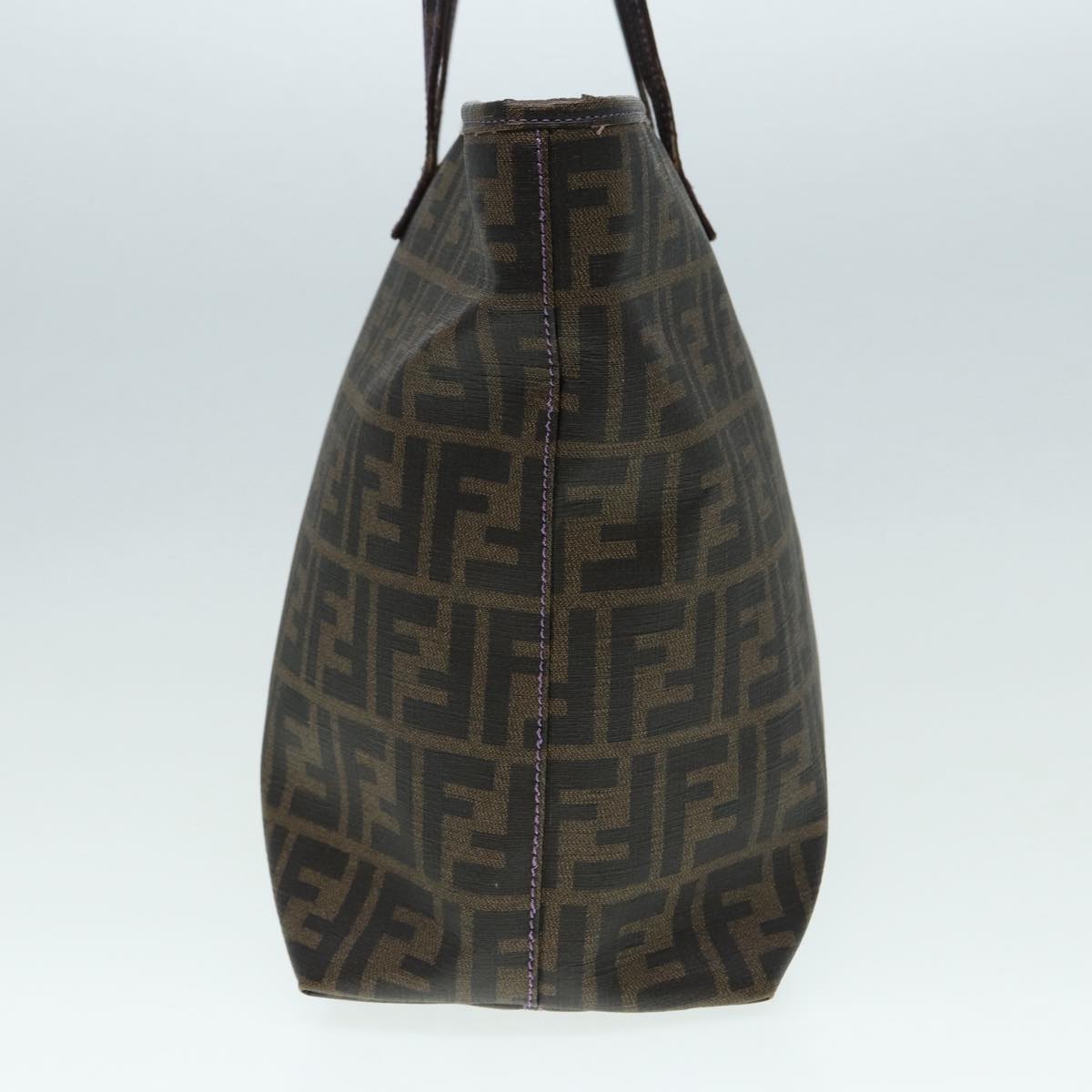 FENDI Zucca Canvas Tote Bag Brown Black goldep5351