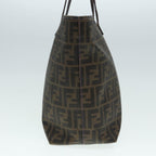 FENDI Zucca Canvas Tote Bag Brown Black goldep5351
