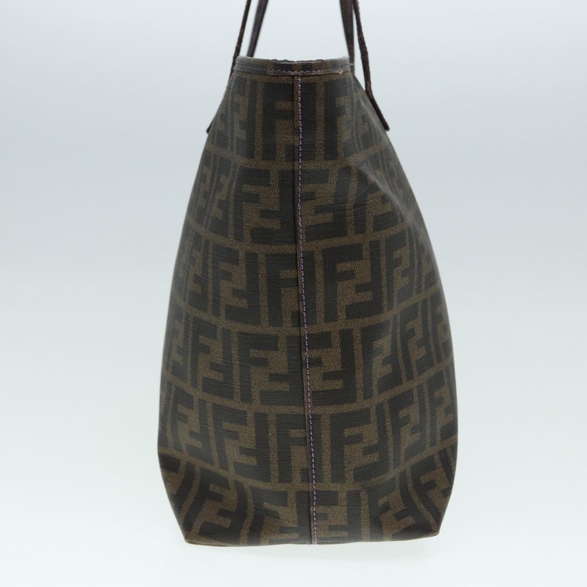 FENDI Zucca Canvas Tote Bag Brown Black goldep5351