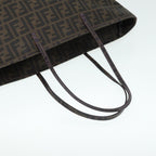FENDI Zucca Canvas Tote Bag Brown Black goldep5351