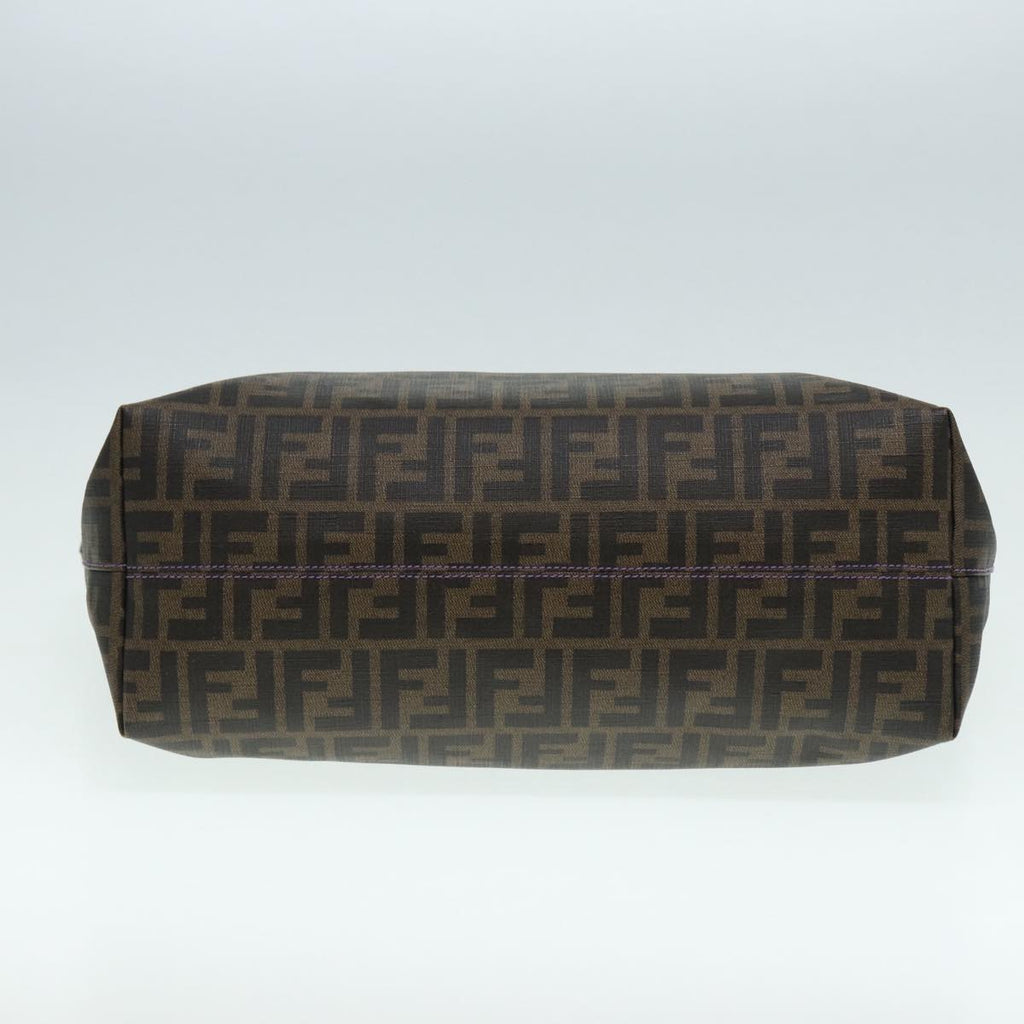 FENDI Zucca Canvas Tote Bag Brown Black goldep5351