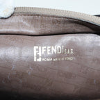 FENDI Zucchino Canvas Shoulder Bag Brown Goldep5363