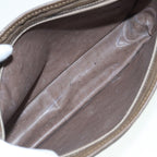 FENDI Zucchino Canvas Shoulder Bag Brown Goldep5363