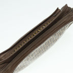FENDI Zucchino Canvas Shoulder Bag Brown Goldep5363