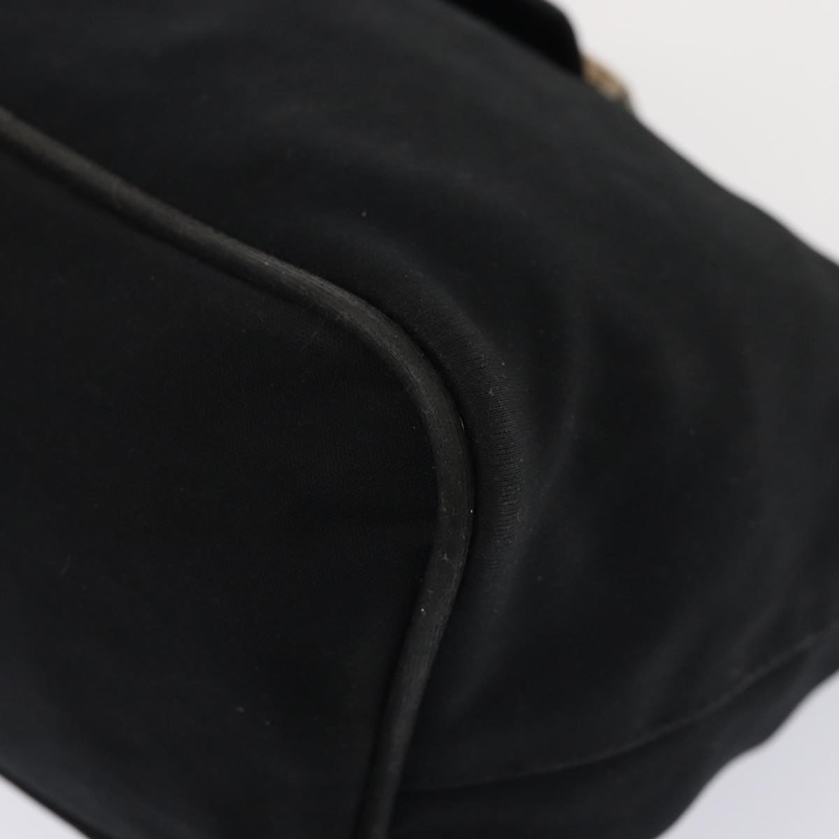 FENDI Mamma Baguette Shoulder Bag Nylon Black Silverep5381