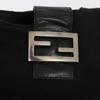 FENDI Mamma Baguette Shoulder Bag Nylon Black Silverep5381