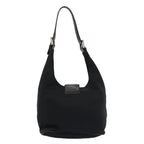 FENDI Mamma Baguette Shoulder Bag Nylon Black Silverep5381