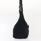 FENDI Mamma Baguette Shoulder Bag Nylon Black Silverep5381