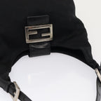 FENDI Mamma Baguette Shoulder Bag Nylon Black Silverep5381
